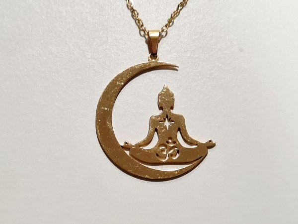 collier bouddha OM acier inoxydable